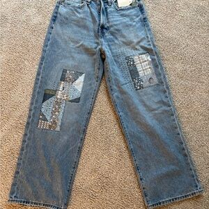Abercrombie & Fitch Men's Blue Patchwork Jeans